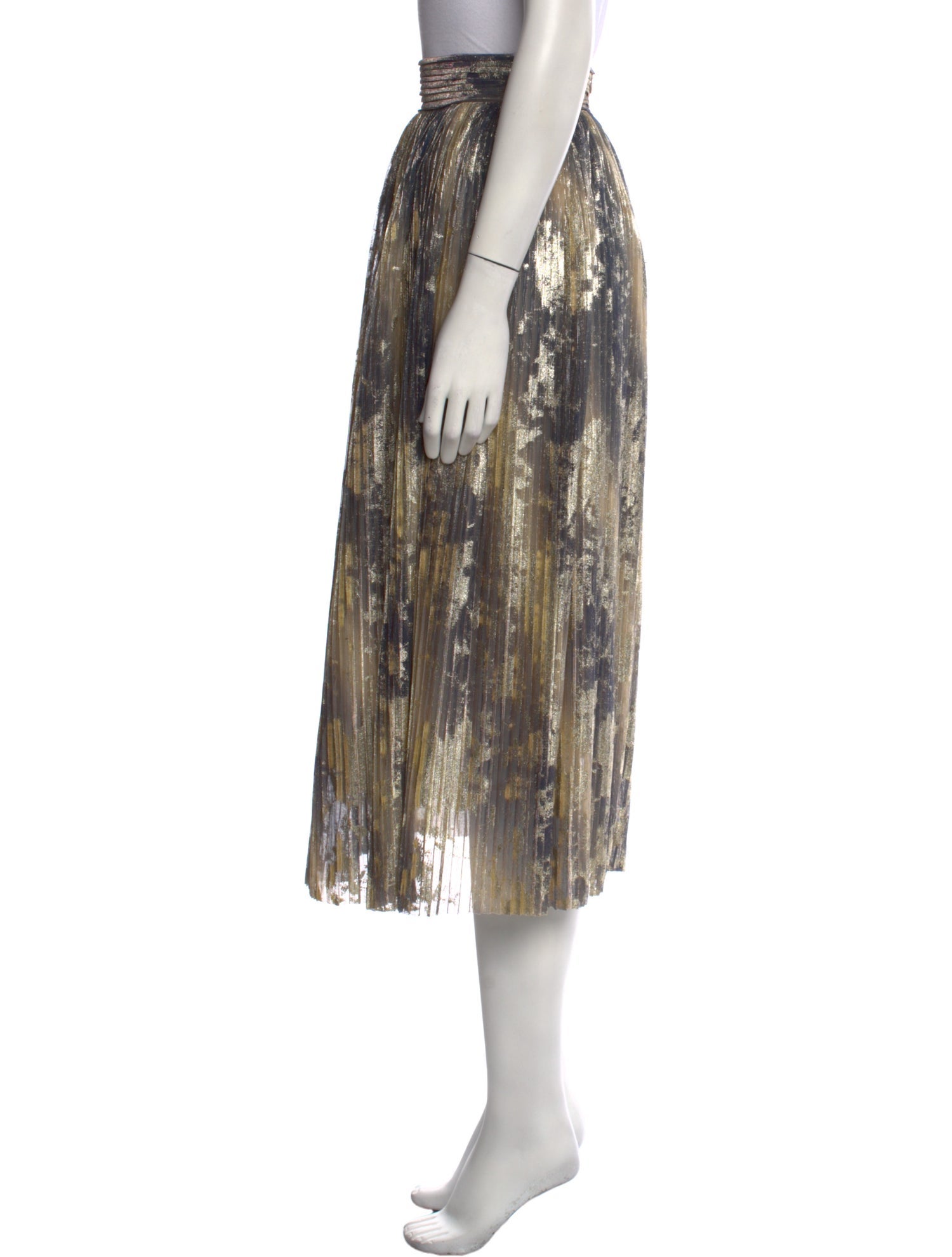 BA&SH Animal Print Midi Length Skirt